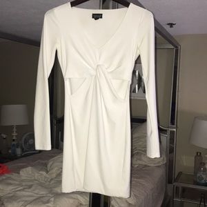 White long sleeve topshop dress